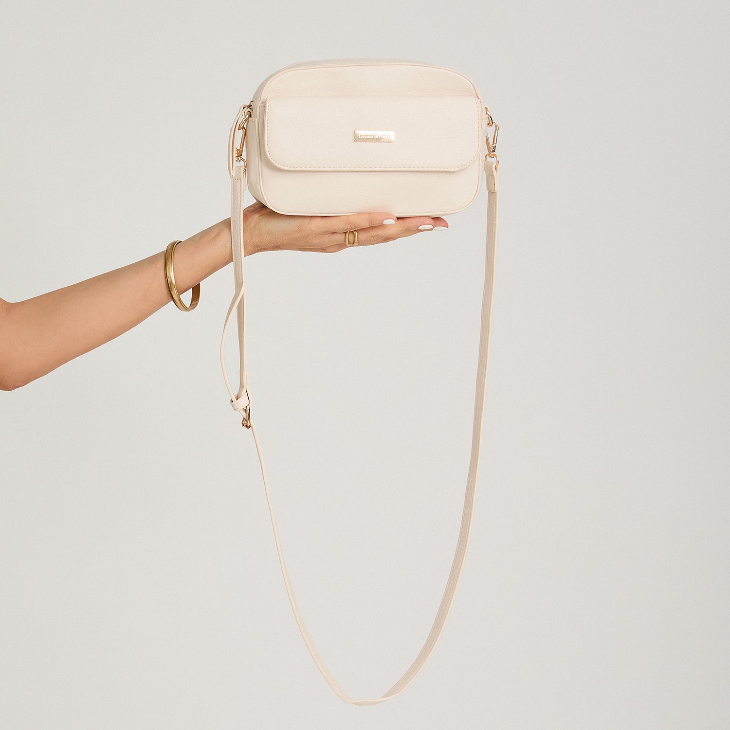 Cartera Bandolera de Pu Beige