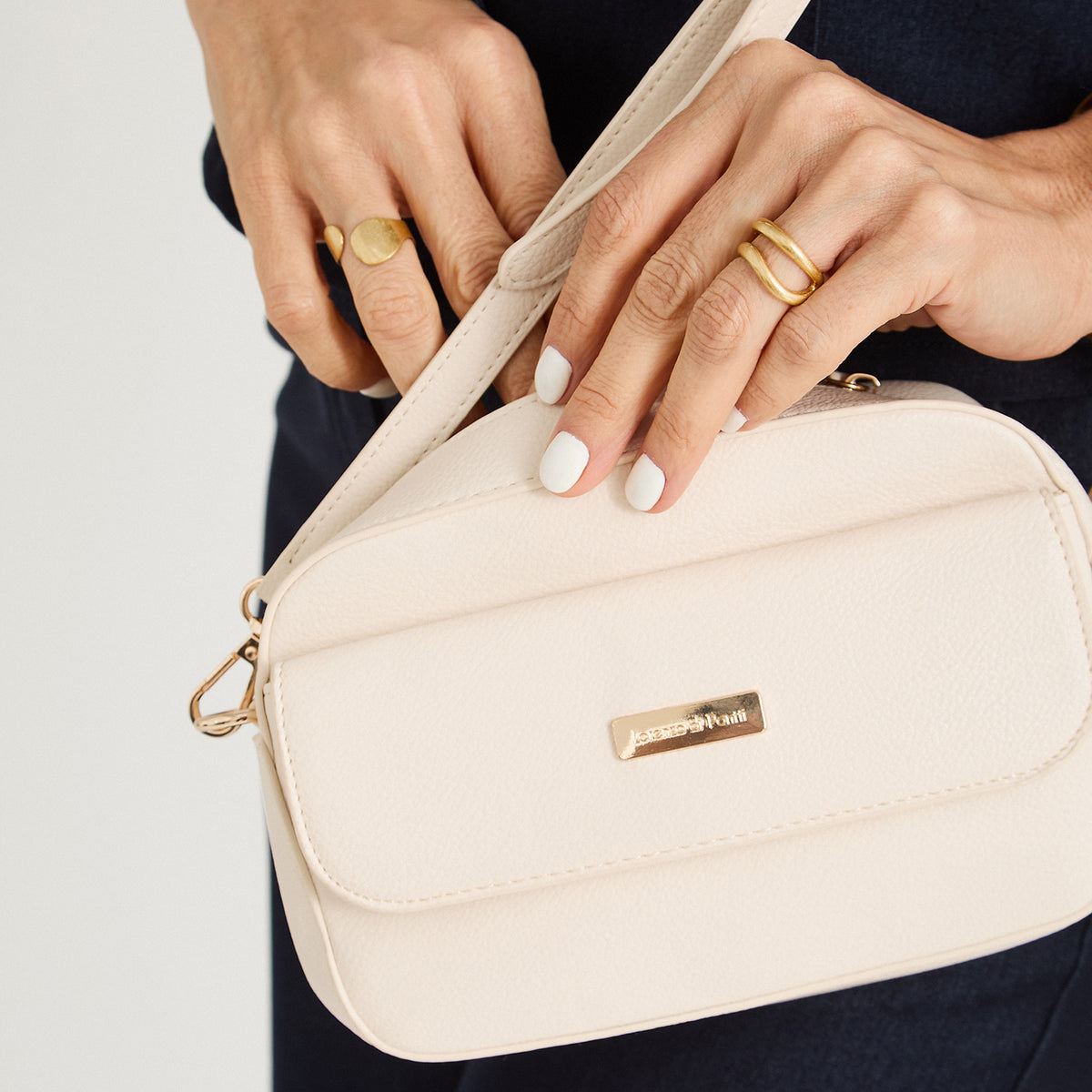 Cartera Bandolera de Pu Beige