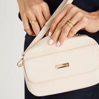 Cartera Bandolera de Pu Beige