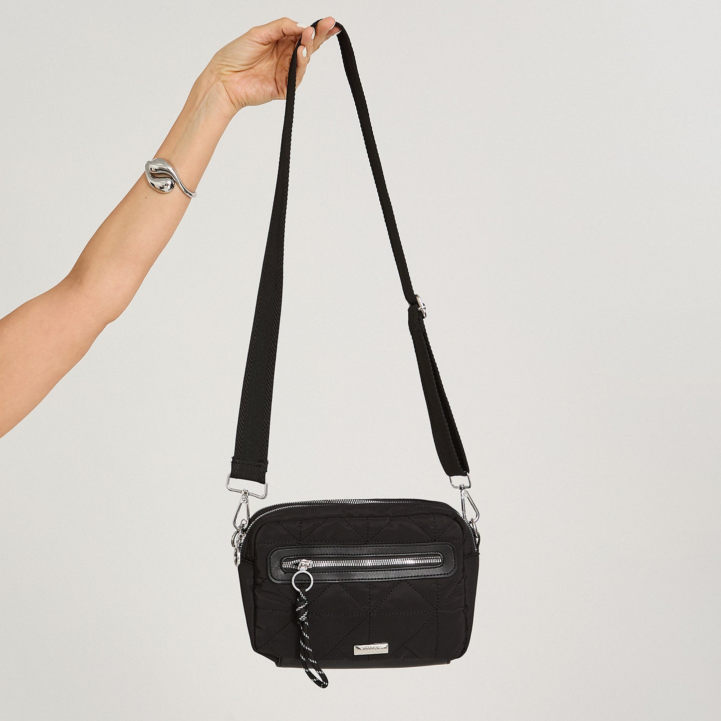 Cartera Bandolera de Tela Negro
