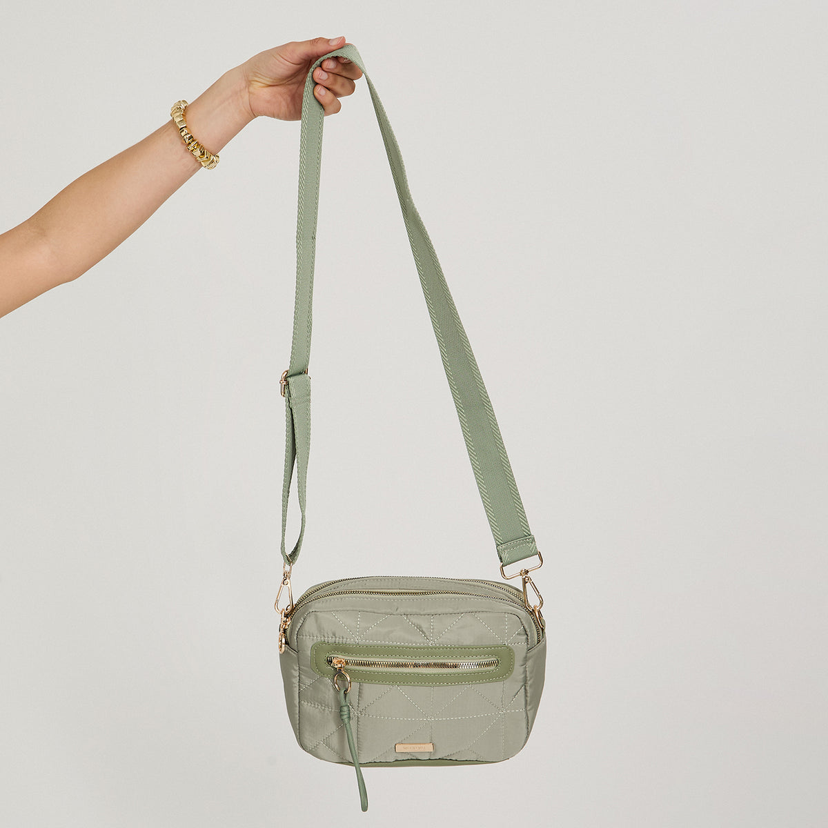 Cartera Bandolera de Tela Verde