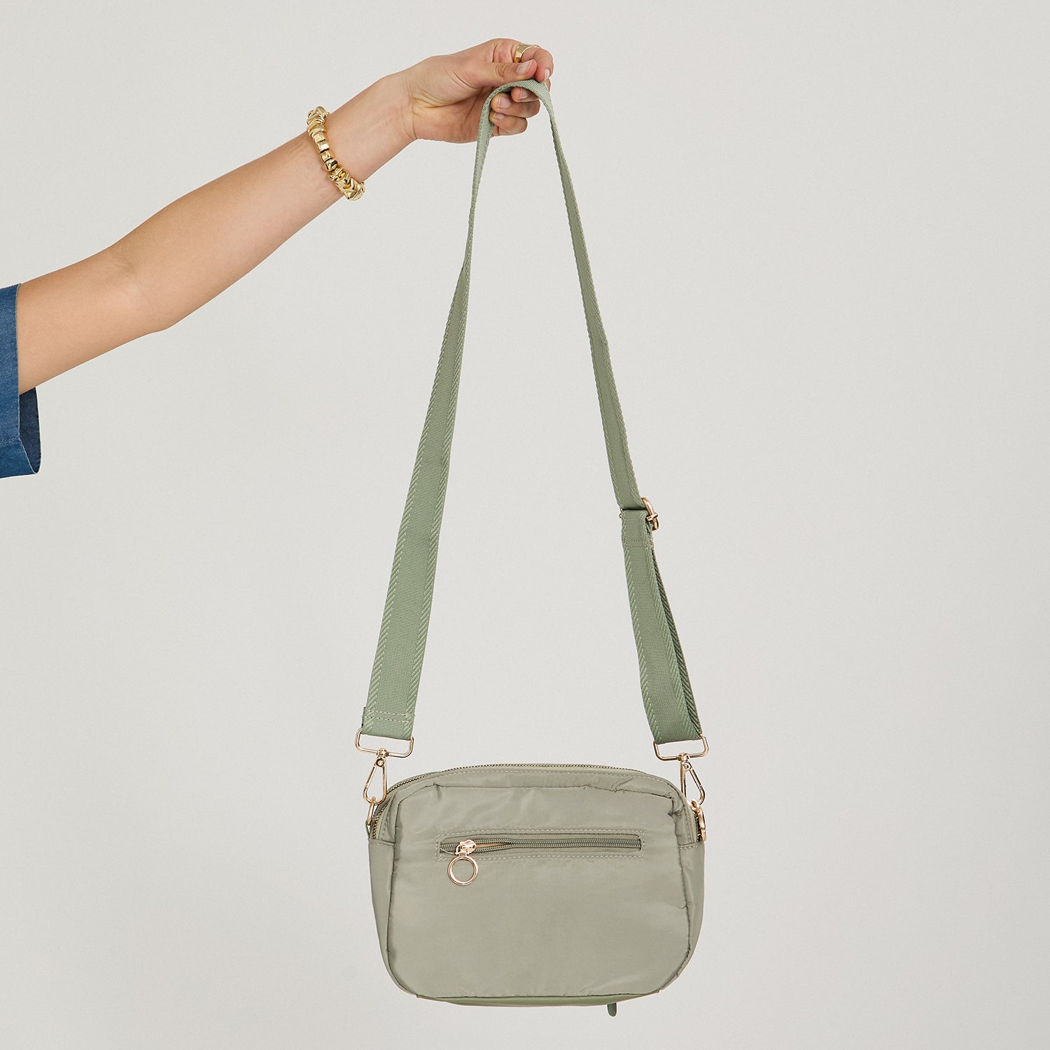 Cartera Bandolera de Tela Verde