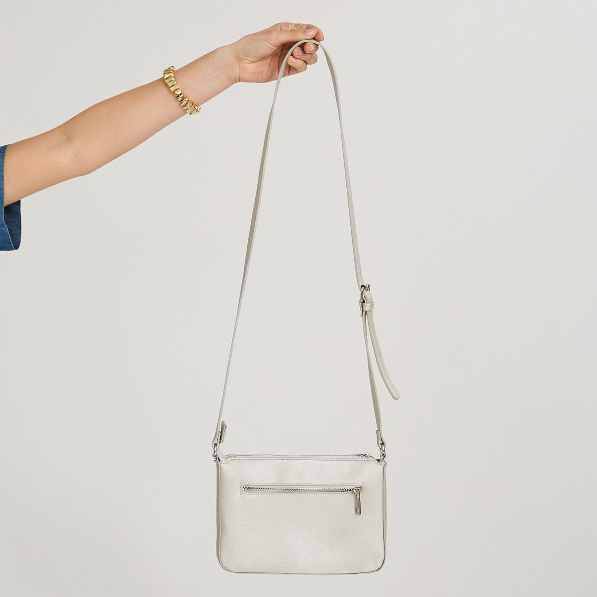 Cartera Bandolera de Pu Beige