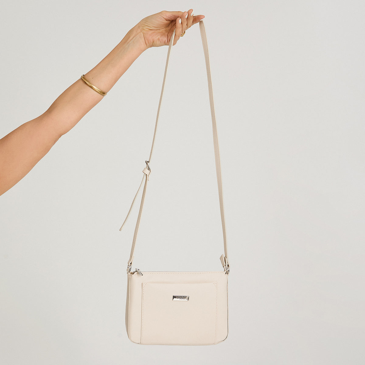 Cartera Bandolera de Pu Beige