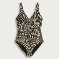 Traje De Baño 1 Pieza Con Lúrex Negro en plano