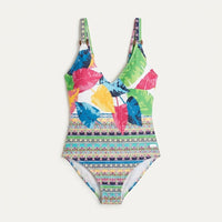 Traje De Baño 1 Pieza Estampado Crudo en plano