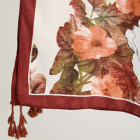 Pañuelo Diseño Flores Café