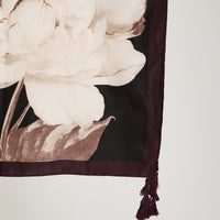 Pañuelo Diseño Flores Negro