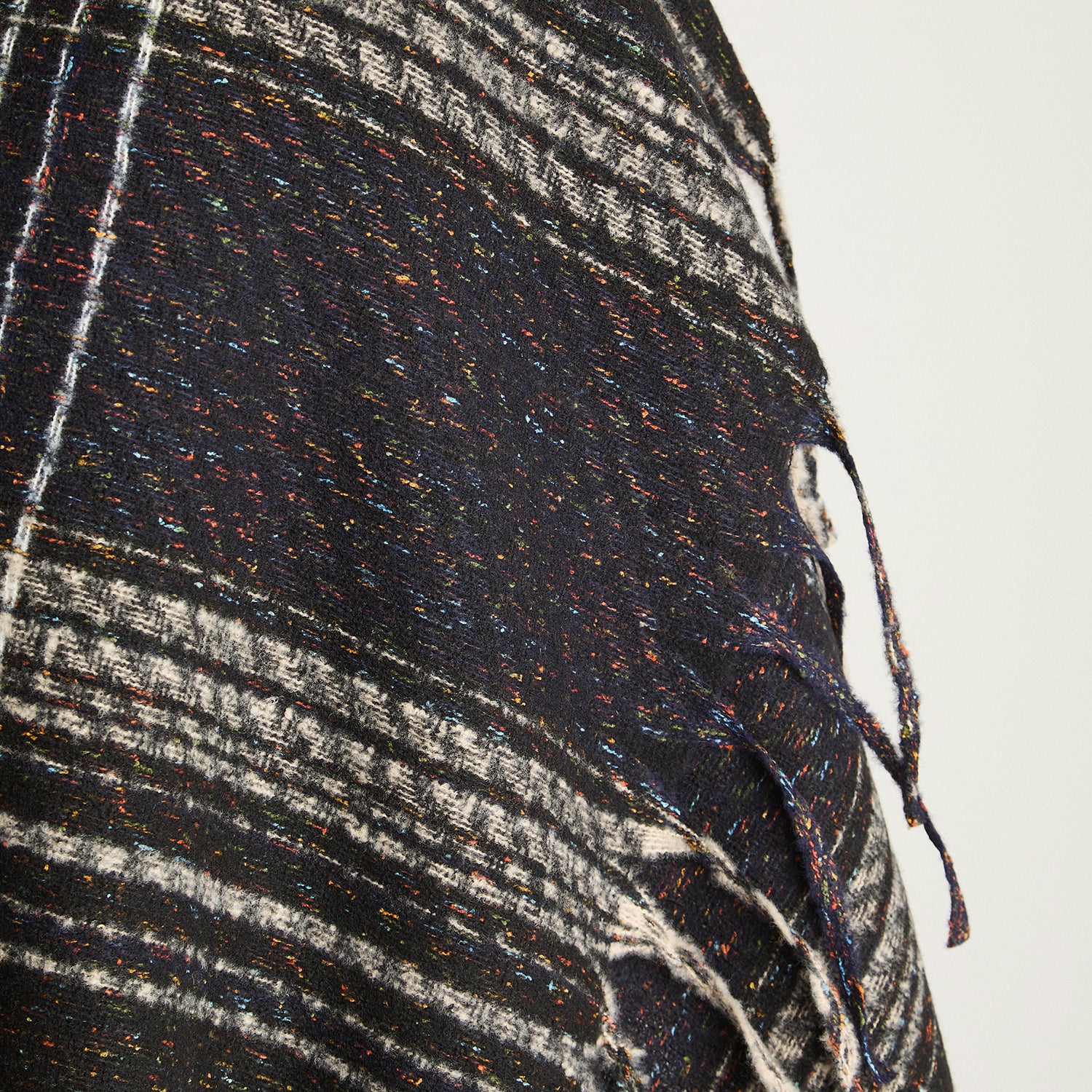Bufanda Tejida Degrade Negro Curvi