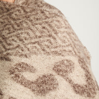 Bufanda Tejida Animal Print Beige Curvi