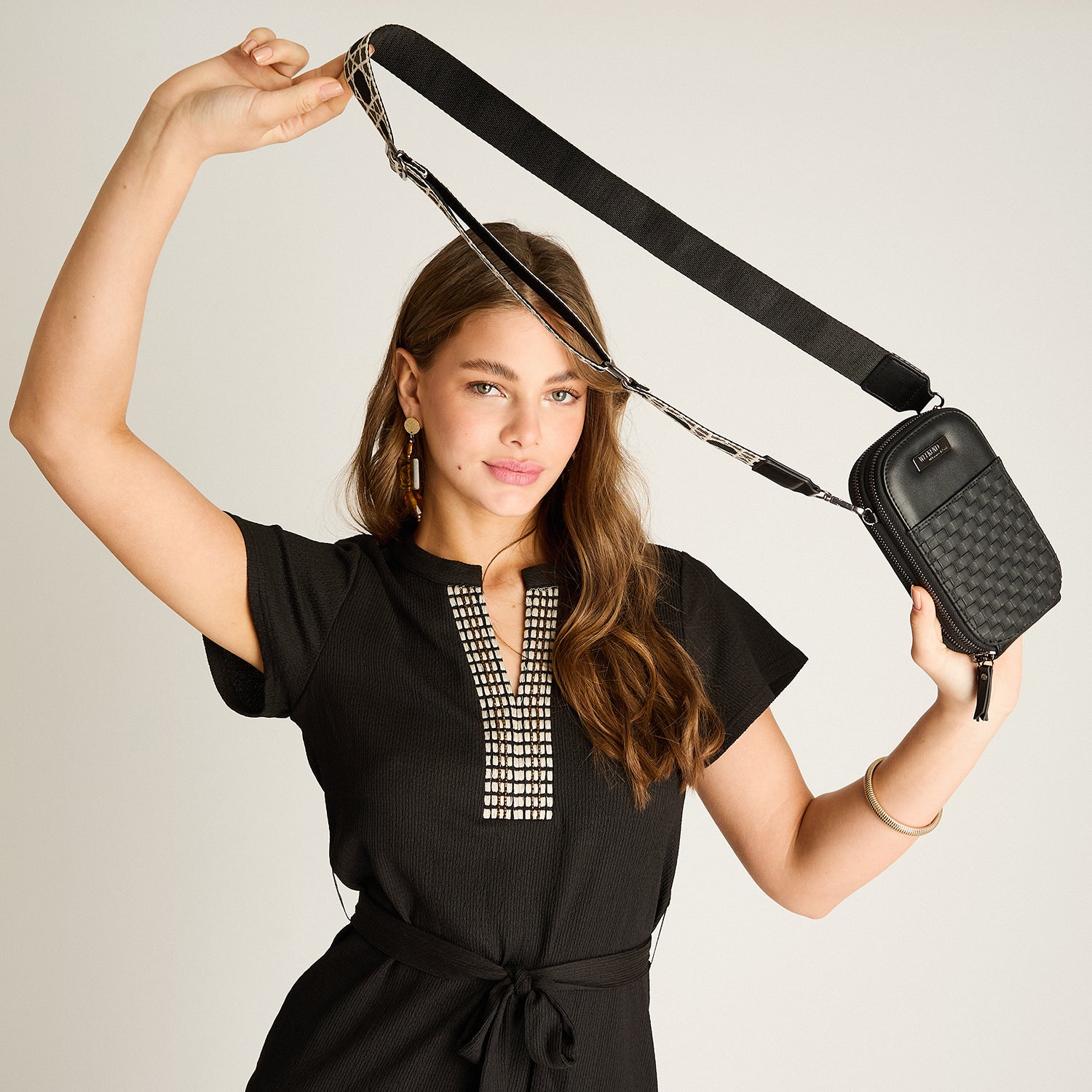 Porta Celular Negro Con Forro