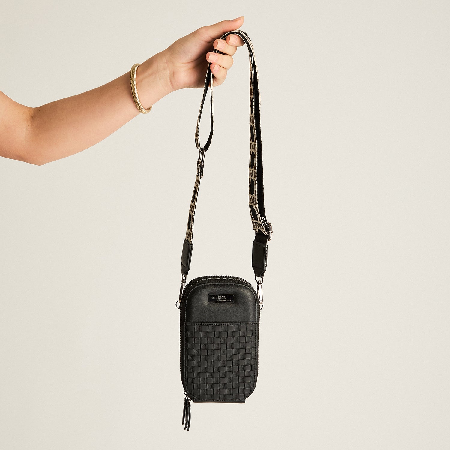 Porta Celular Negro Con Forro