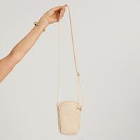 Porta Celular de Raffia Beige
