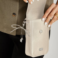 Porta Celular con Tapete Beige