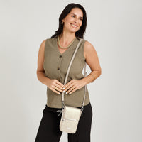 Porta Celular con Tapete Beige