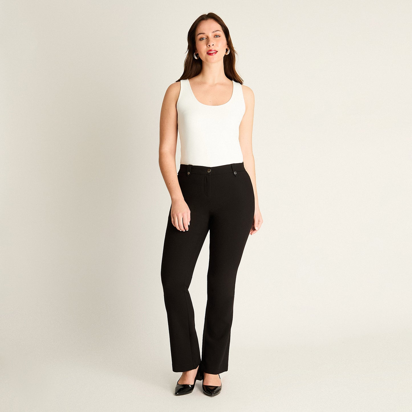 Pantalón Formal Negro Recto