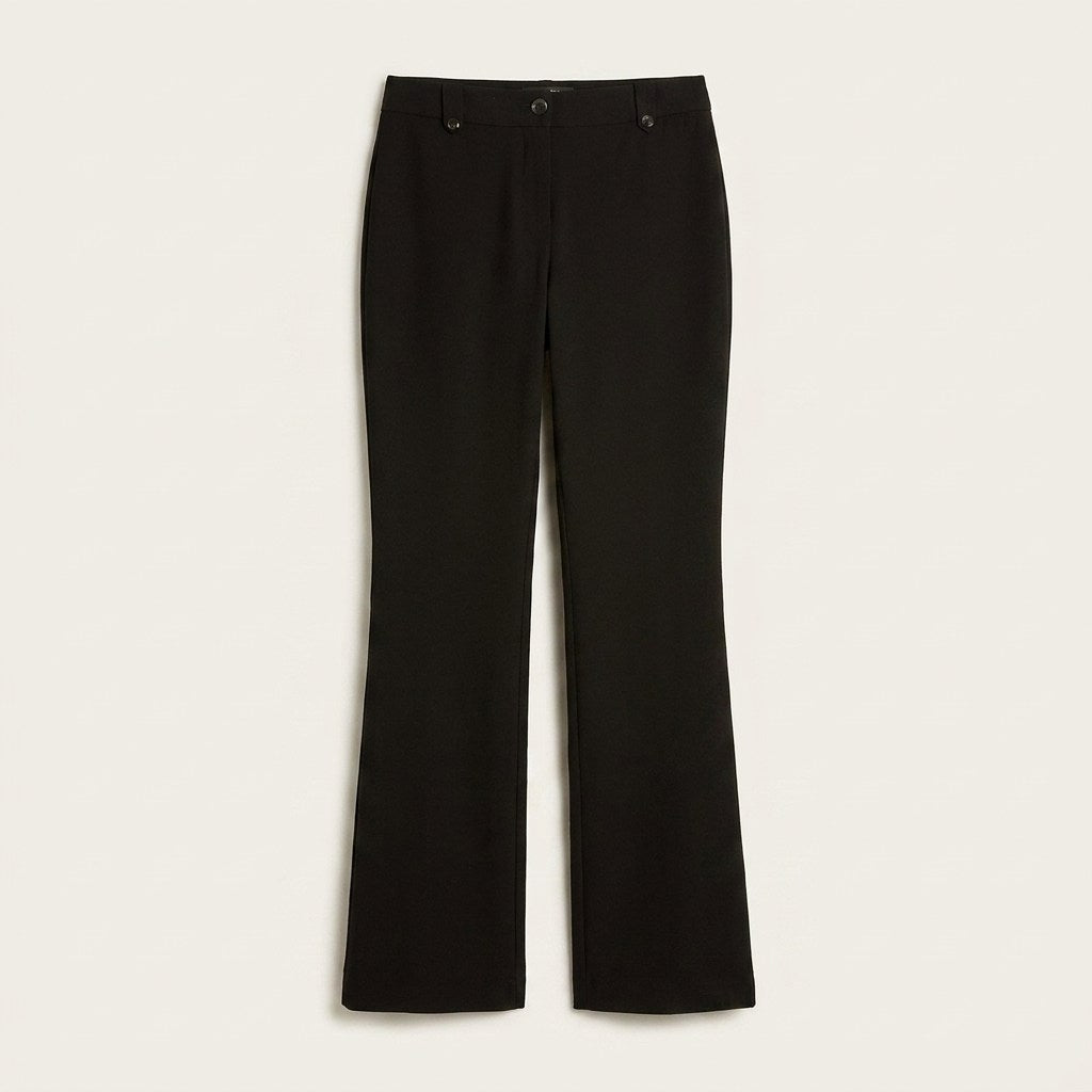 Pantalón Formal Negro Recto en plano