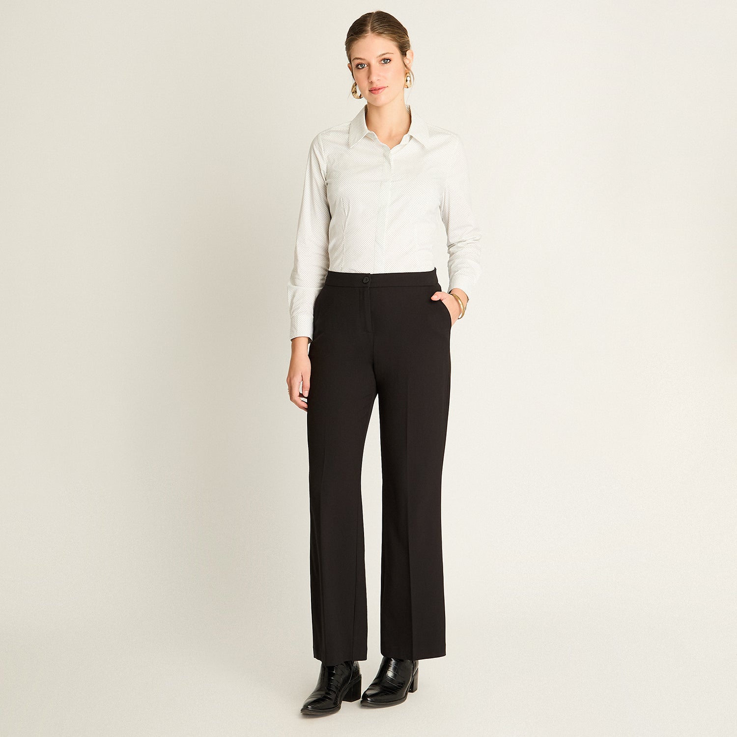 Pantalón Formal Negro Palazzo