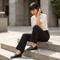 Pantalón Formal Negro Palazzo lifestyle