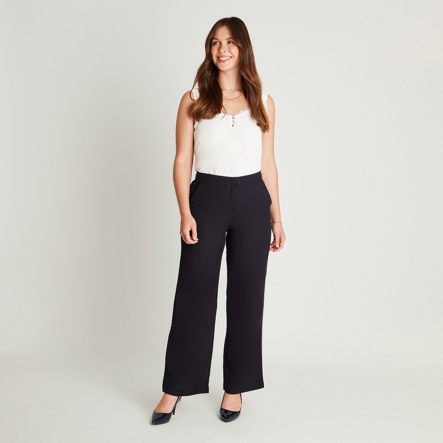 Pantalón Formal Azul Palazzo Lorenzo di Pontti