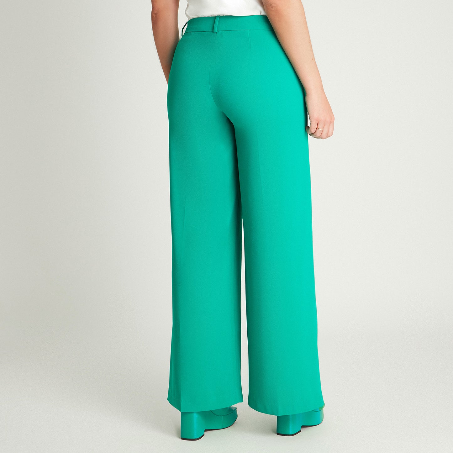 Pantalón Formal Verde Palazzo Lorenzo di Pontti
