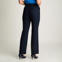 Pantalón Formal De Lino Recto Azul Lorenzo Di Pontti