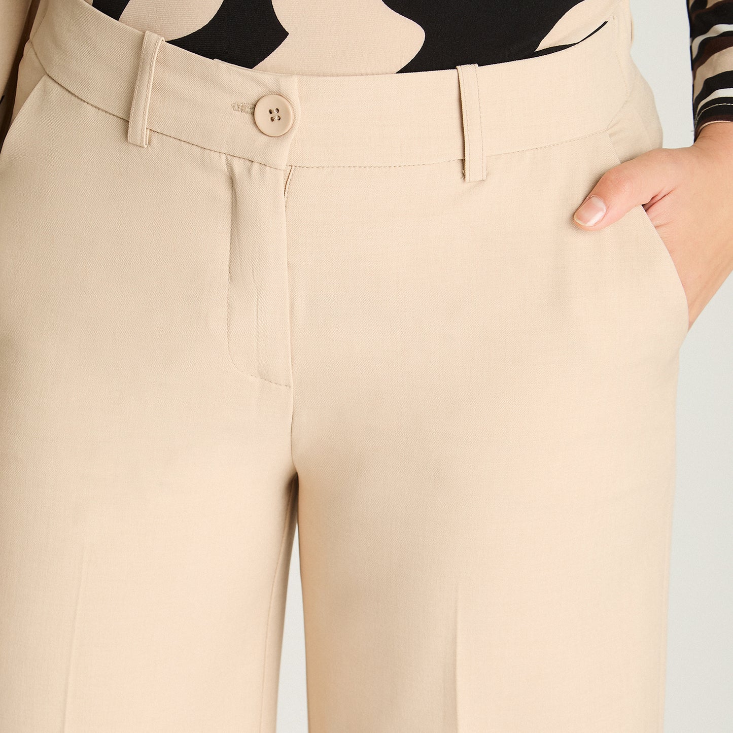 Pantalón Sastrero Pretina Elásticada Arena Lorenzo Di Pontti