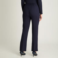 Pantalón Recto Con Pretina Trasera Elasticada Azul Lorenzo Di Pontti