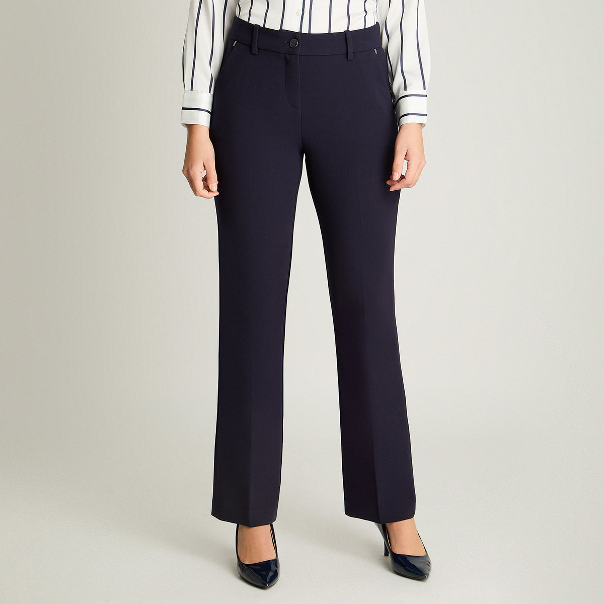 Pantalón Formal Recto Azul Lorenzo Di Pontti