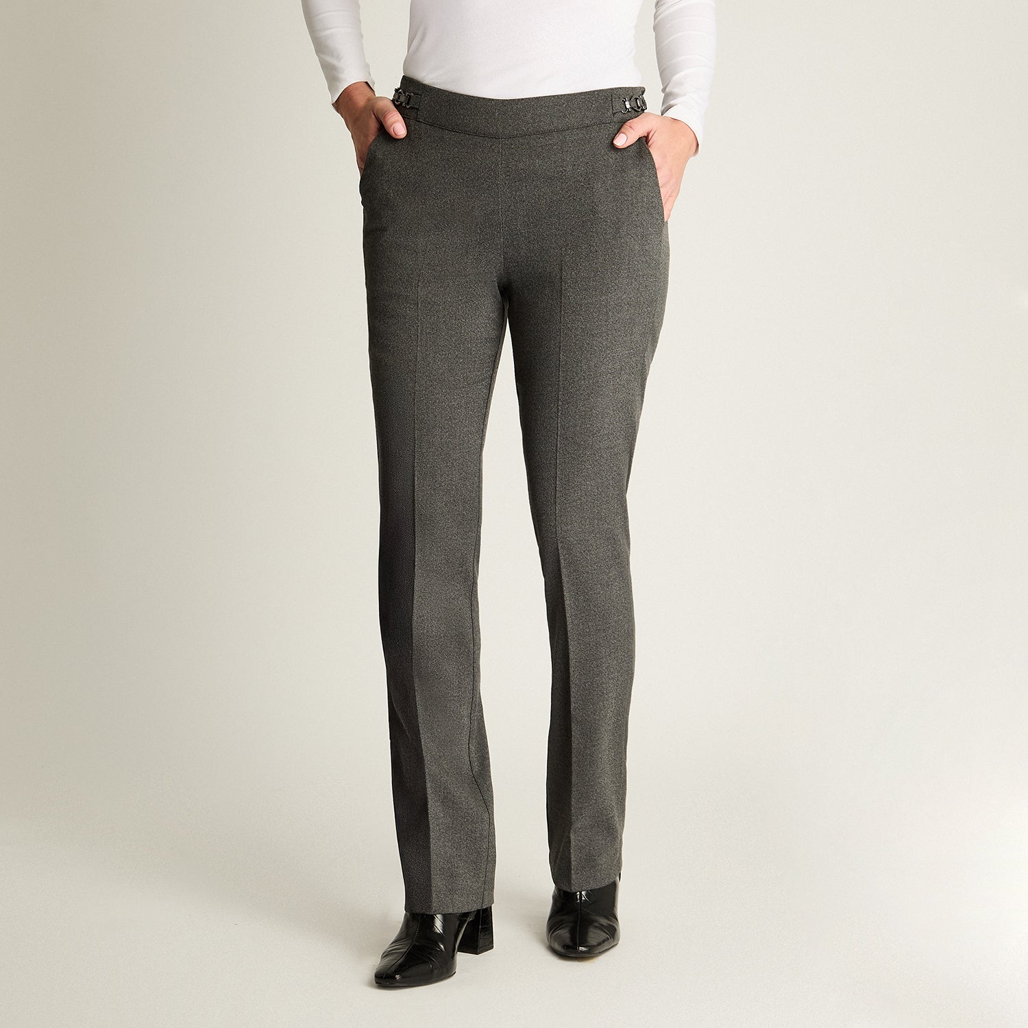 Pantalón Sastrero Con Cadena En Costados Gris