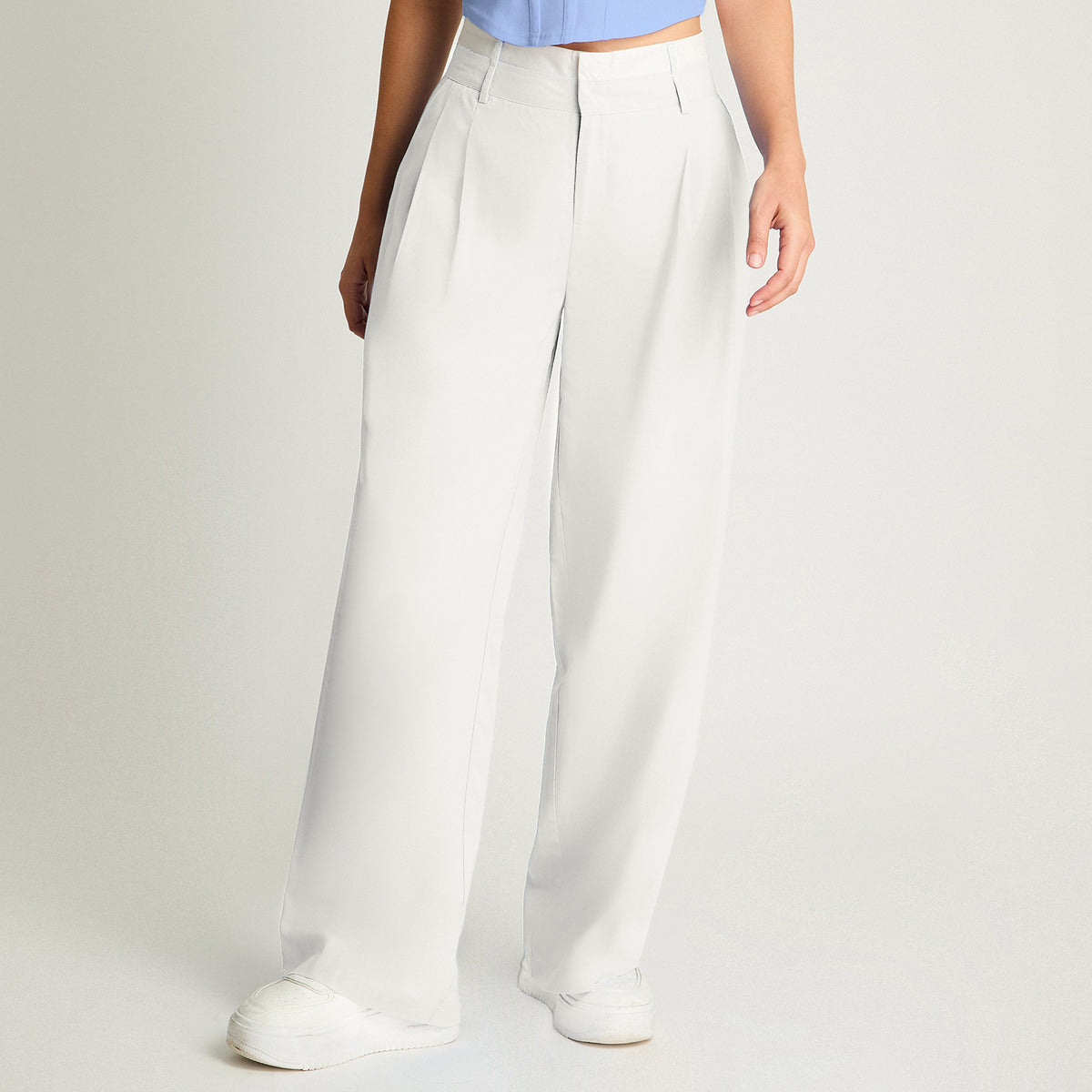 Pantalón Blanco Lino Pretina - Lorenzo di Pontti