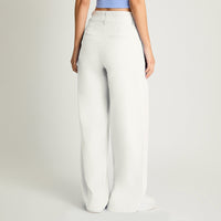 Pantalón Blanco Lino Pretina - Lorenzo di Pontti