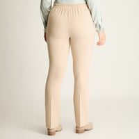 Pantalón Formal Beige Corte Recto