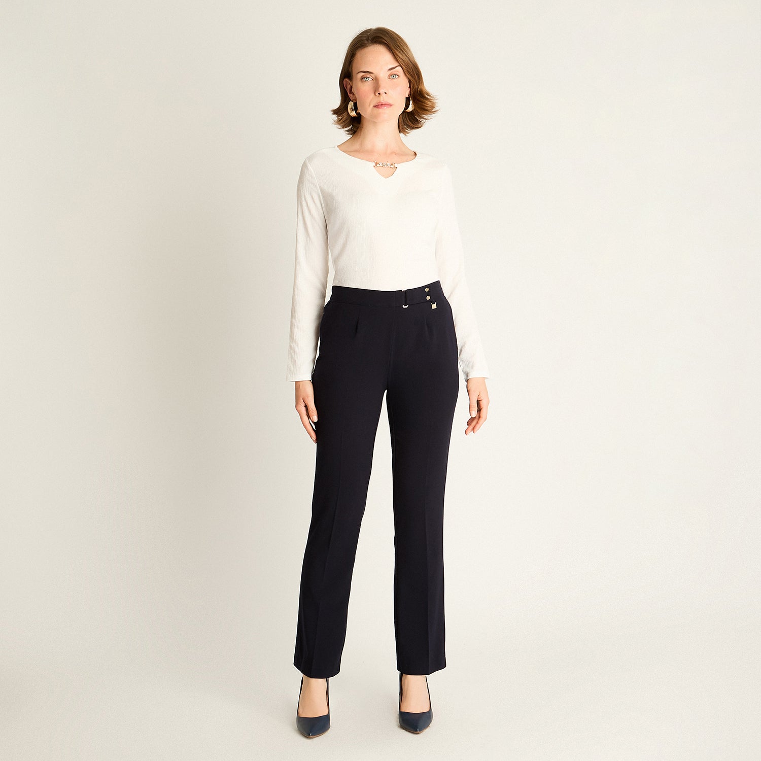 Pantalón Azul de Corte Recto