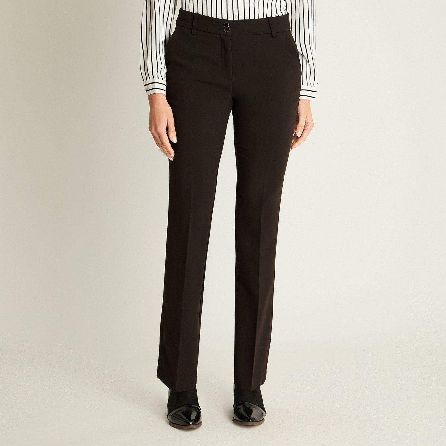 Pantalón Formal Negro Recto
