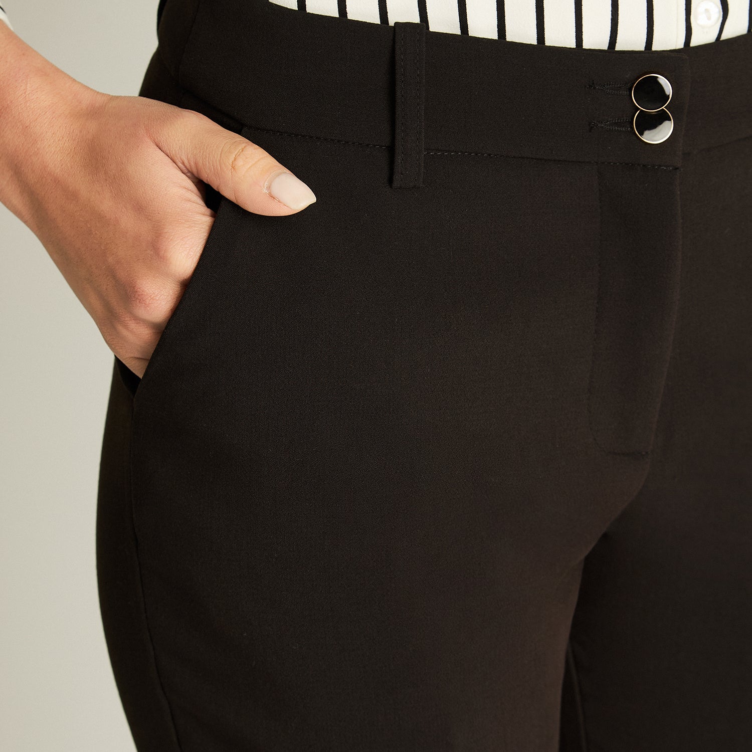 Pantalón Formal Negro Recto