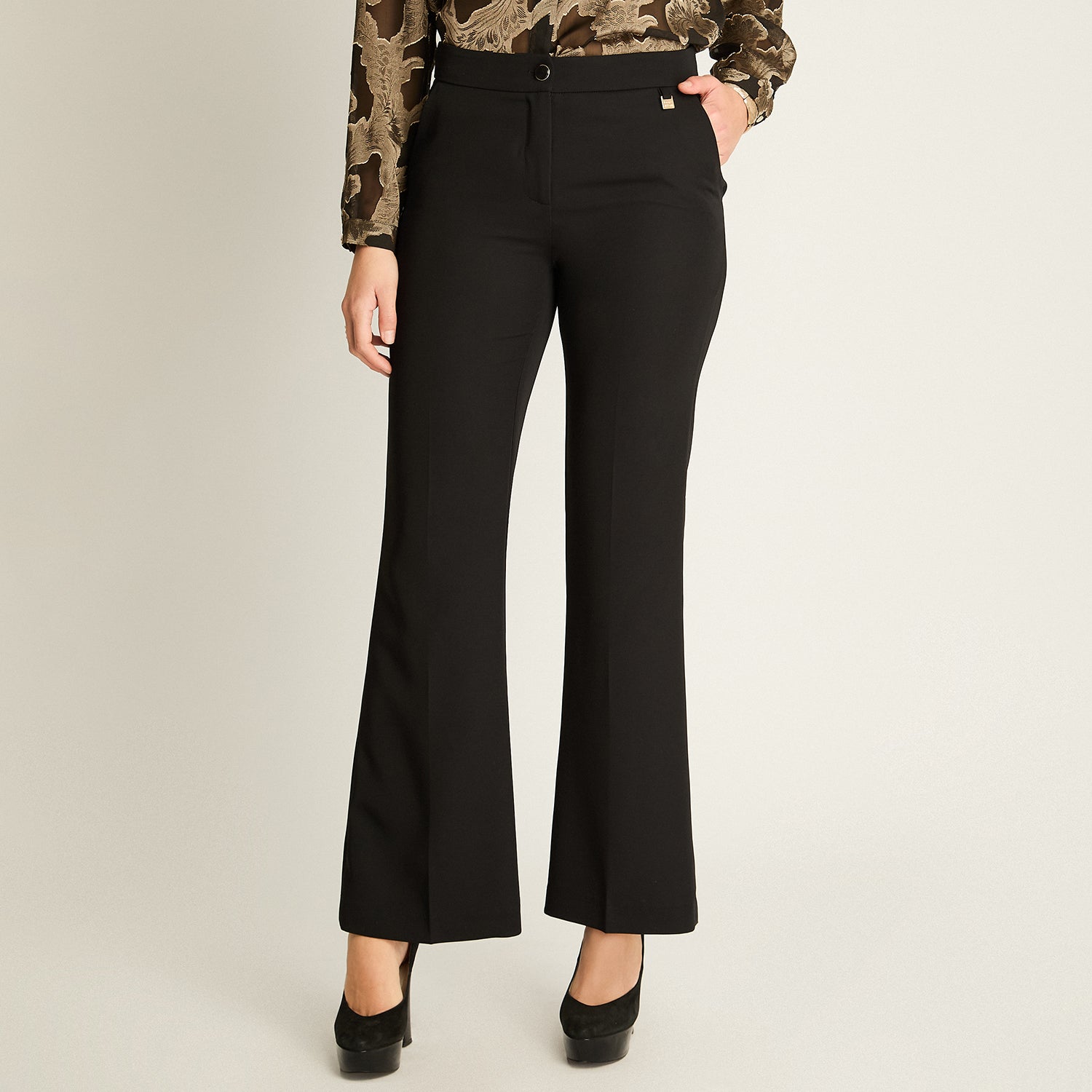 Pantalón Formal Negro Flare