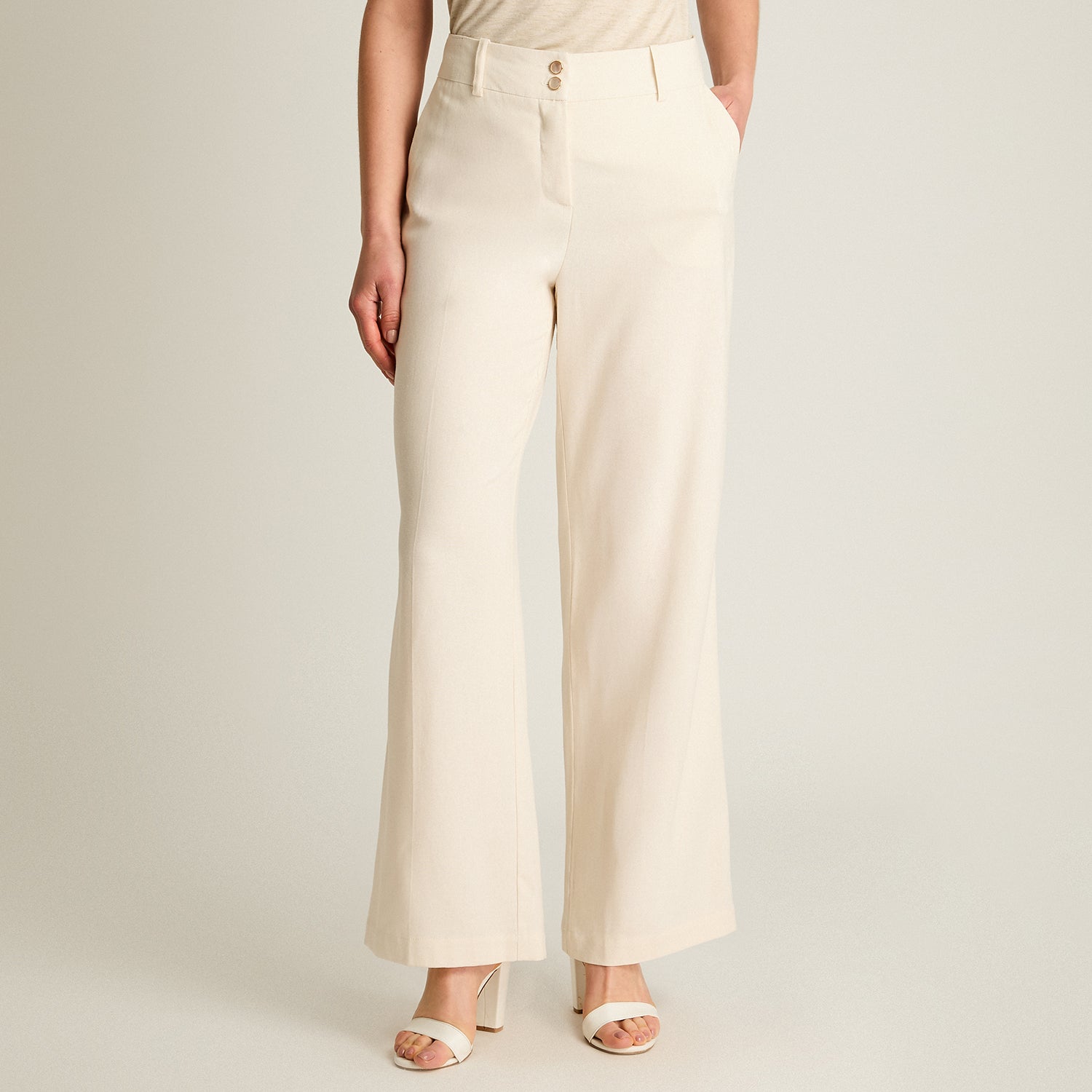 Pantalón Palazzo Arena de Lino y Viscosa