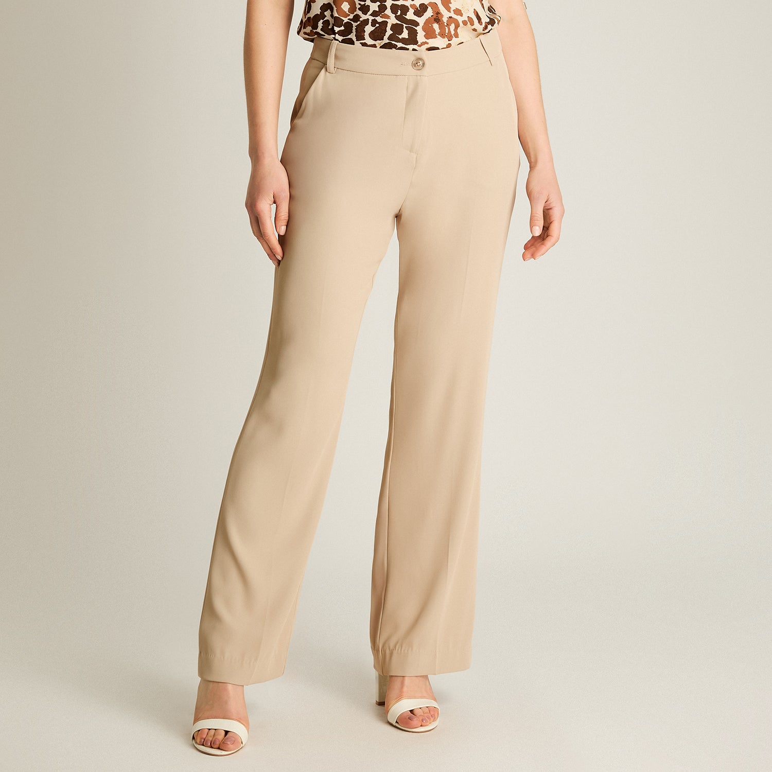 Pantalón Formal Palazzo Beige