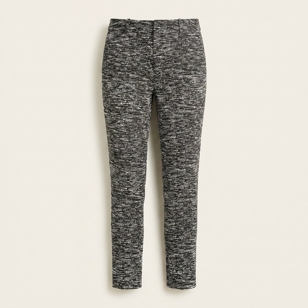 Pantalón Slim Fit Negro Jaspeado en plano