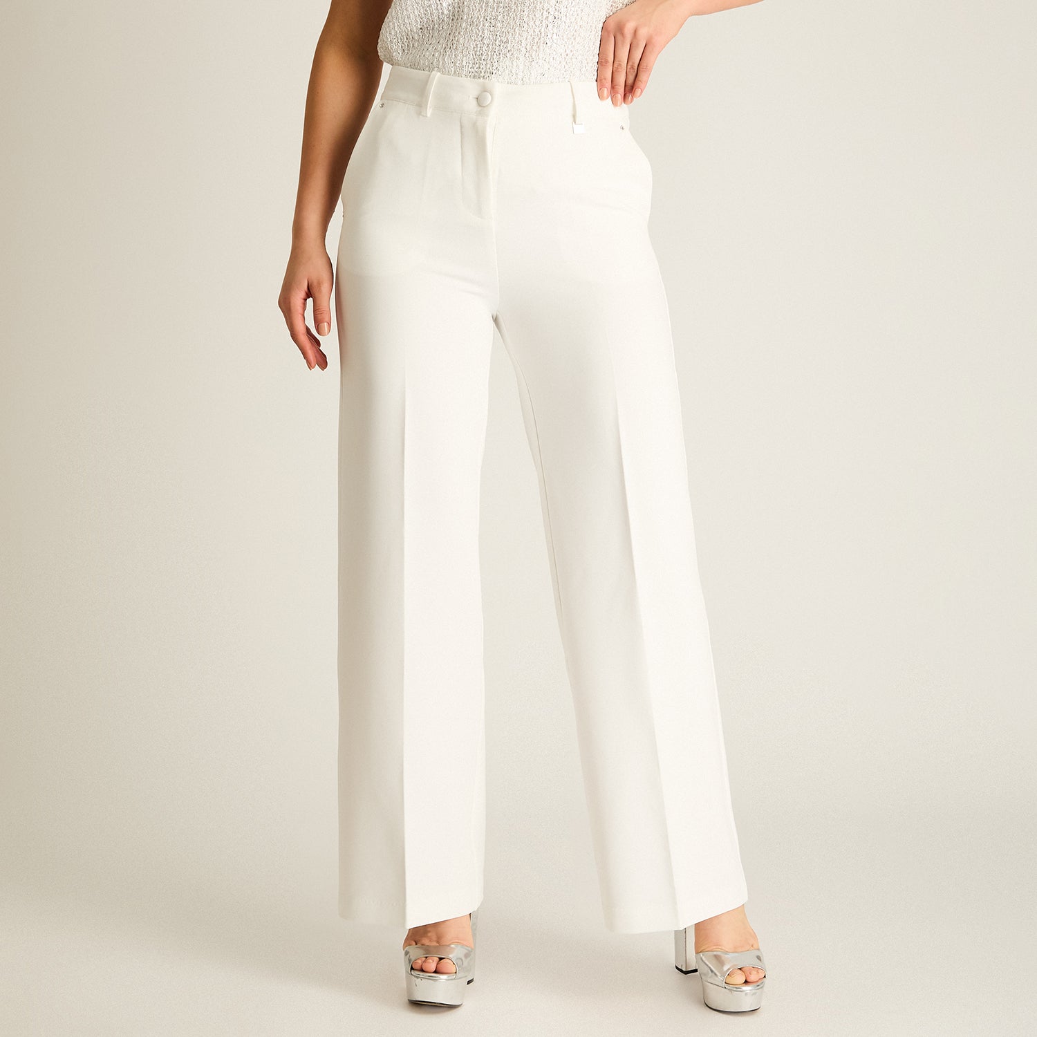 Pantalón Palazzo Crudo de Fiesta