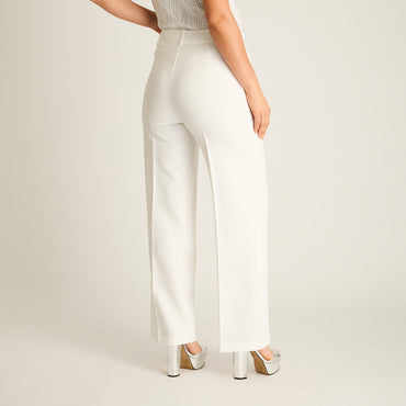 Pantalón Palazzo Crudo de Fiesta