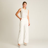 Pantalón Palazzo Crudo de Fiesta