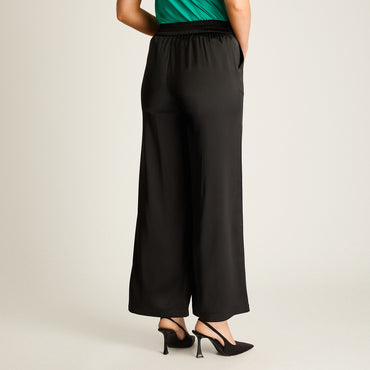Pantalón Palazzo Negro Elegante