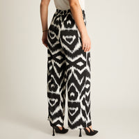 Pantalón Palazzo Estampado Crudo