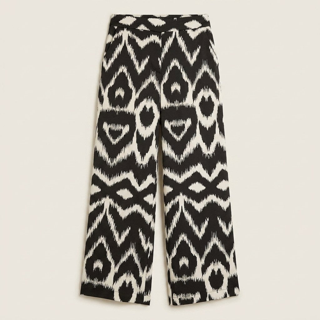 Pantalón Palazzo Estampado Crudo en plano