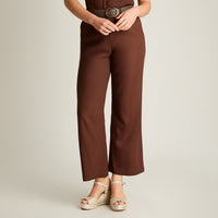 Pantalón Palazzo Formal Café