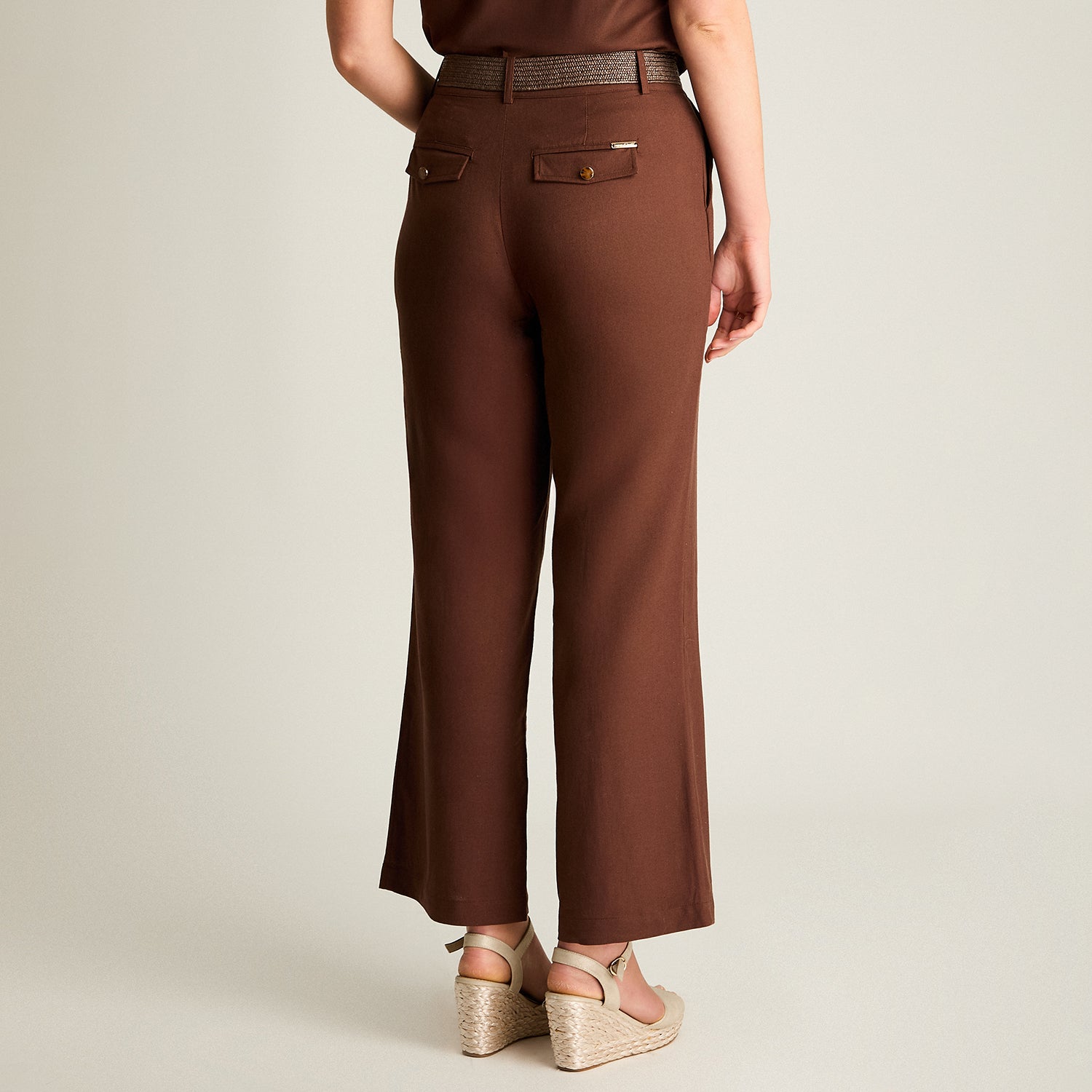 Pantalón Palazzo Formal Café