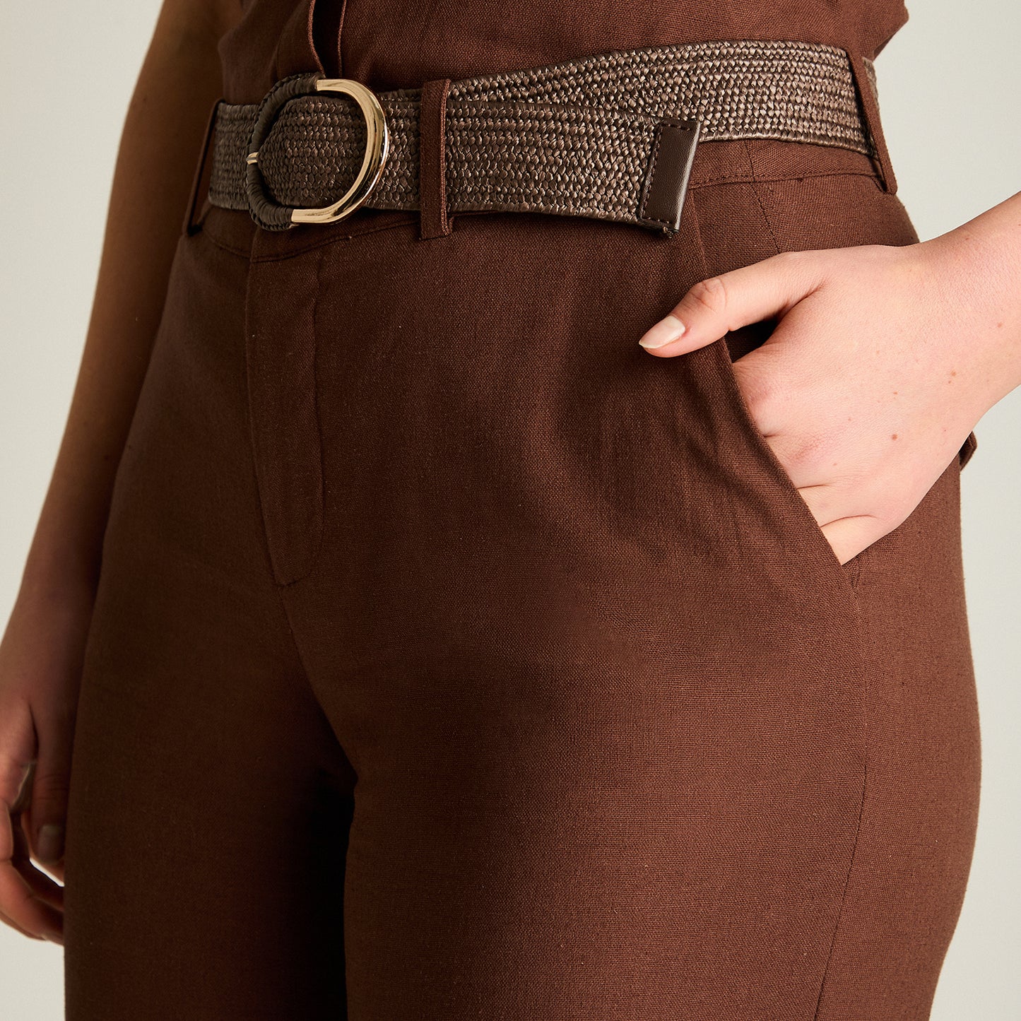 Pantalón Palazzo Formal Café