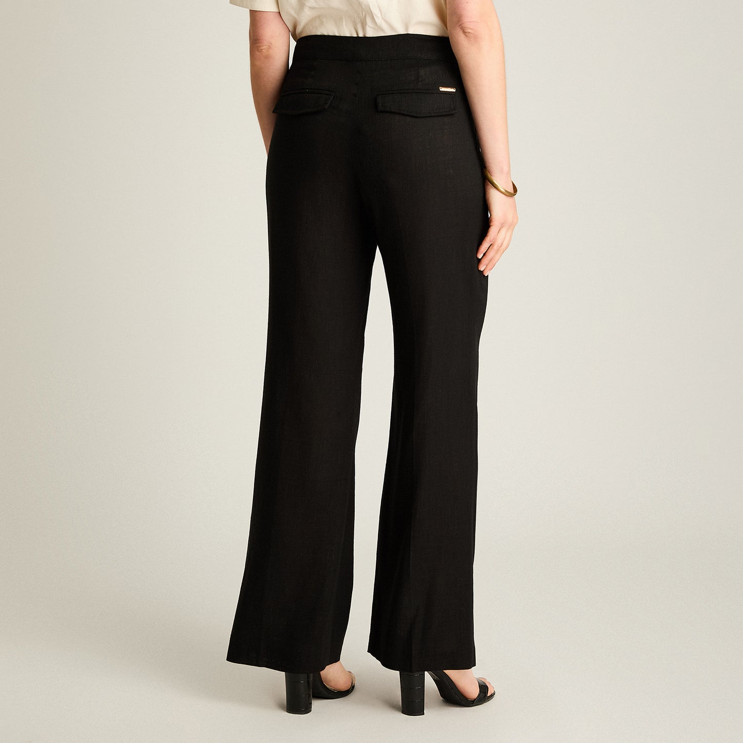 Pantalón Formal Palazzo Lino Negro